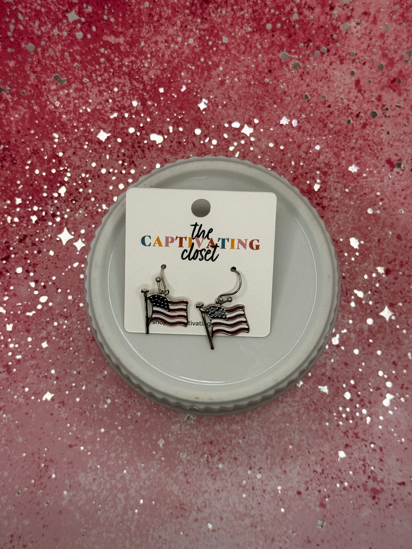 Flag Dangle Earring