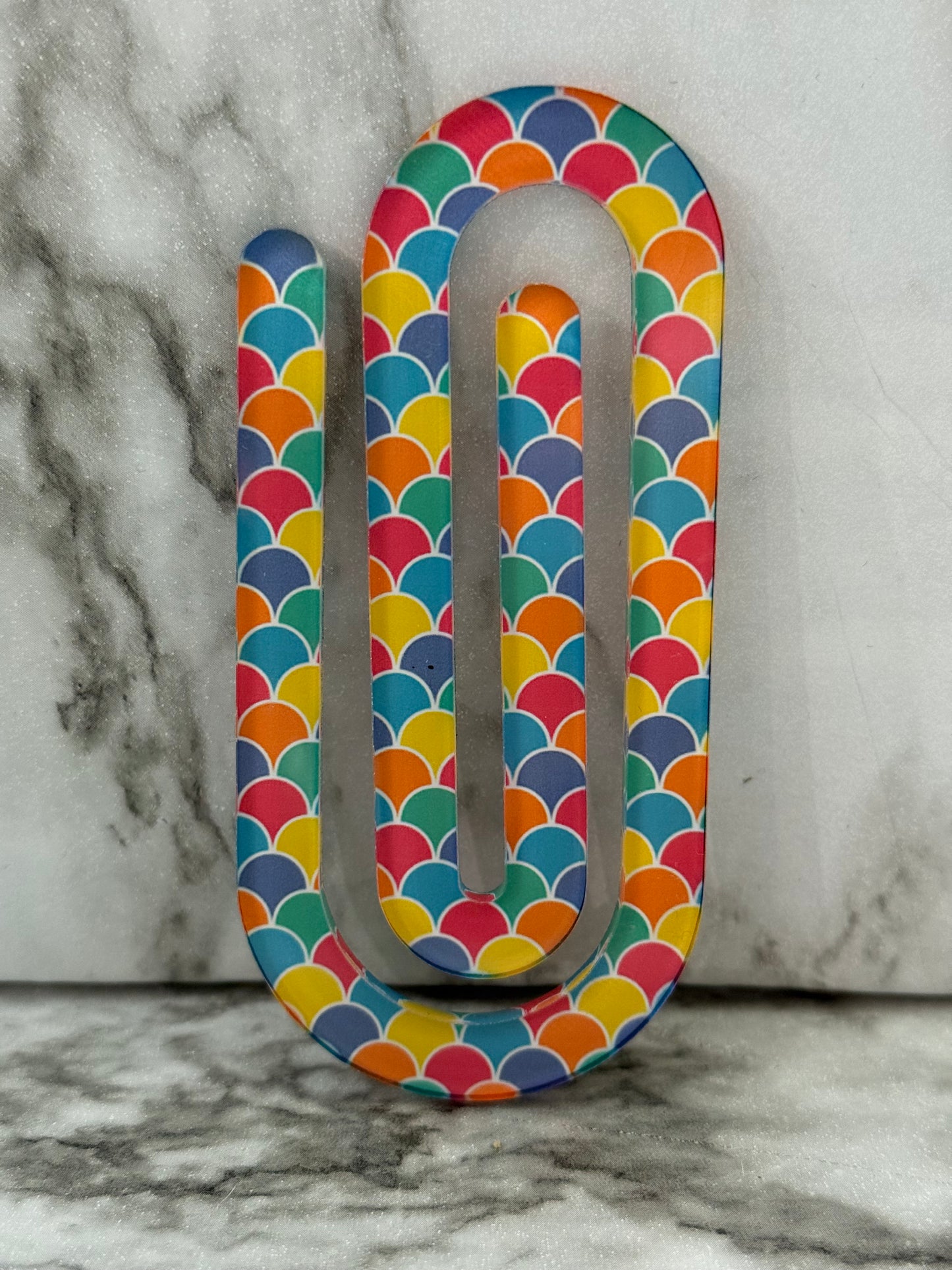 Jumbo Paperclip - Colorful Mermaid Scales