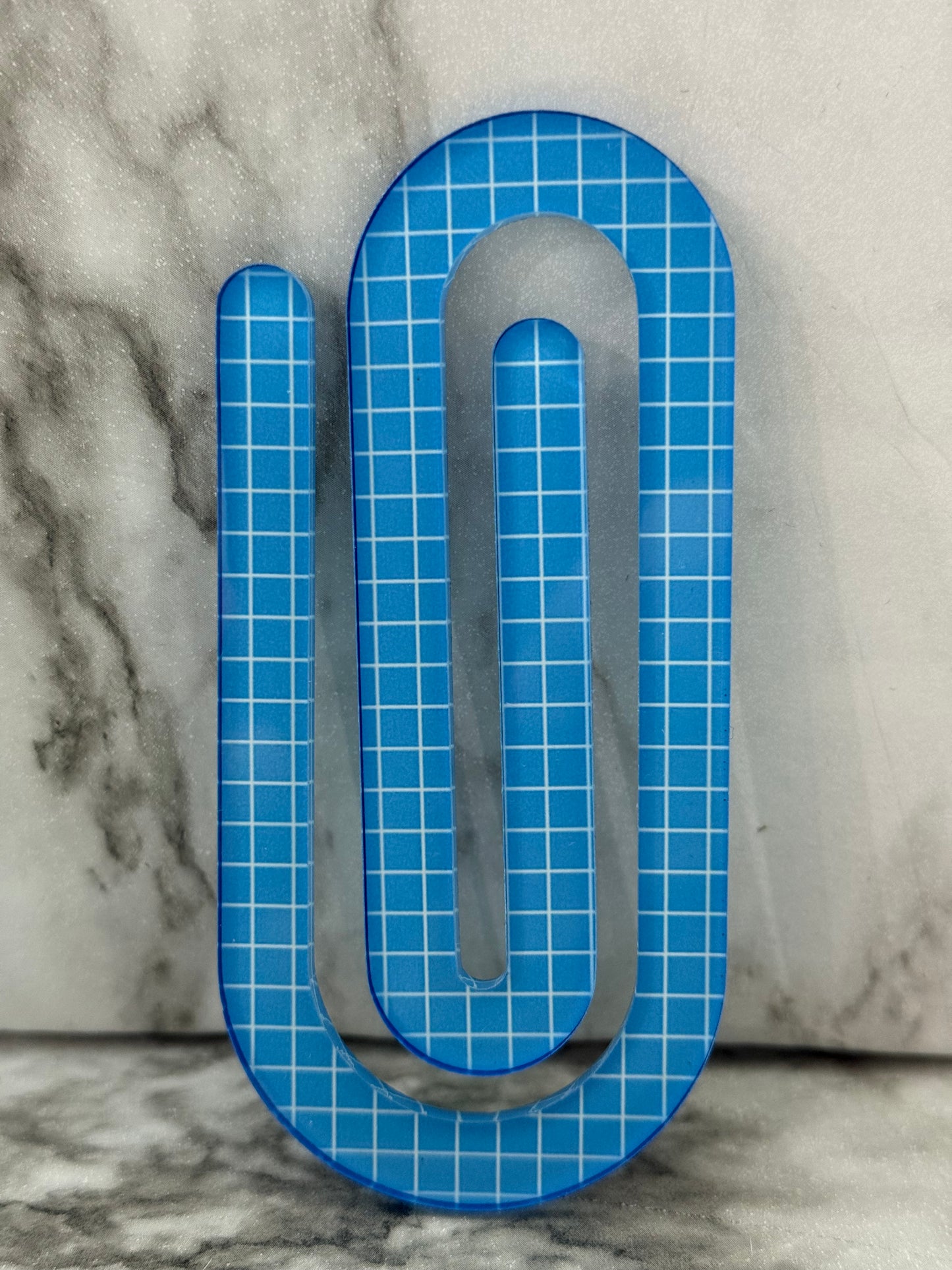 Jumbo Paperclip - Blue Plaid