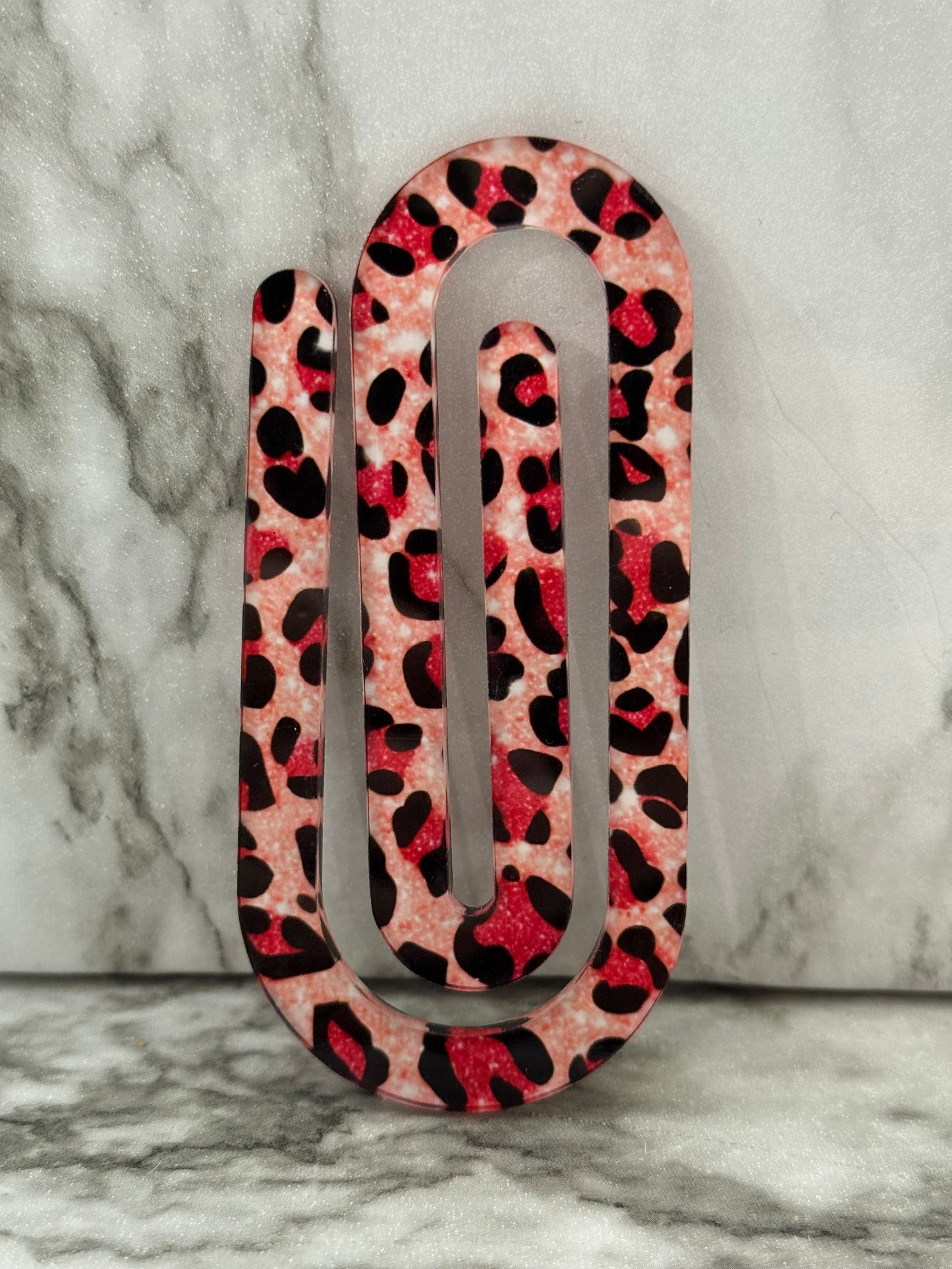 Jumbo Paperclip - Pink Cheetah