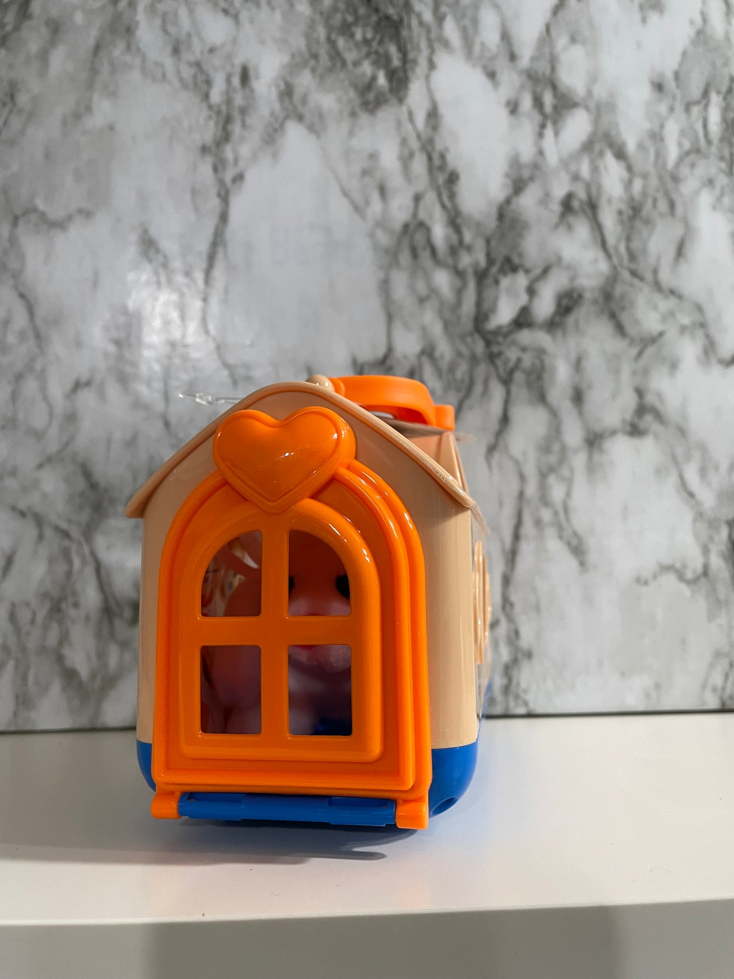 Pet Carrier w/ Plush Dog- Cream