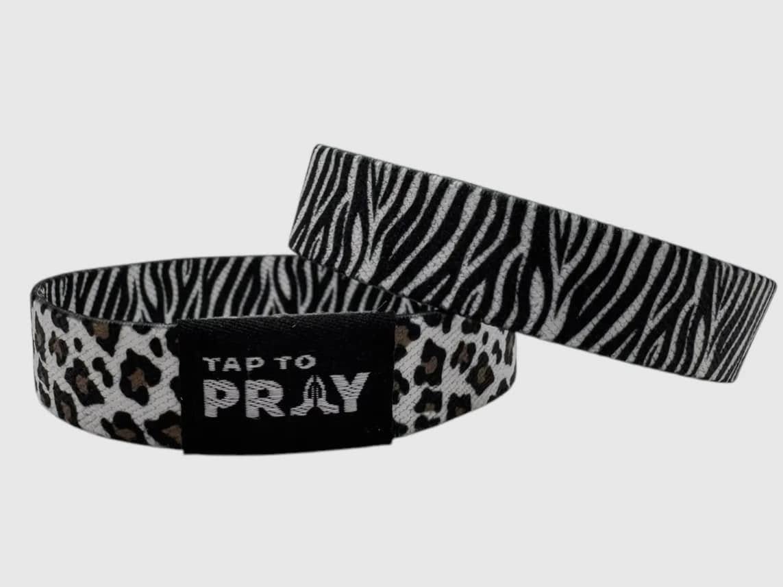 White Leopard/ Zebra Versible Bracelet