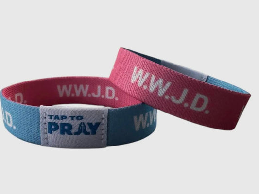 Pink / Blue W.W.J.D Versible Bracelet