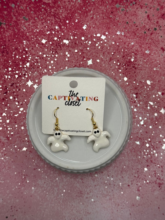 White Ghost Earrings