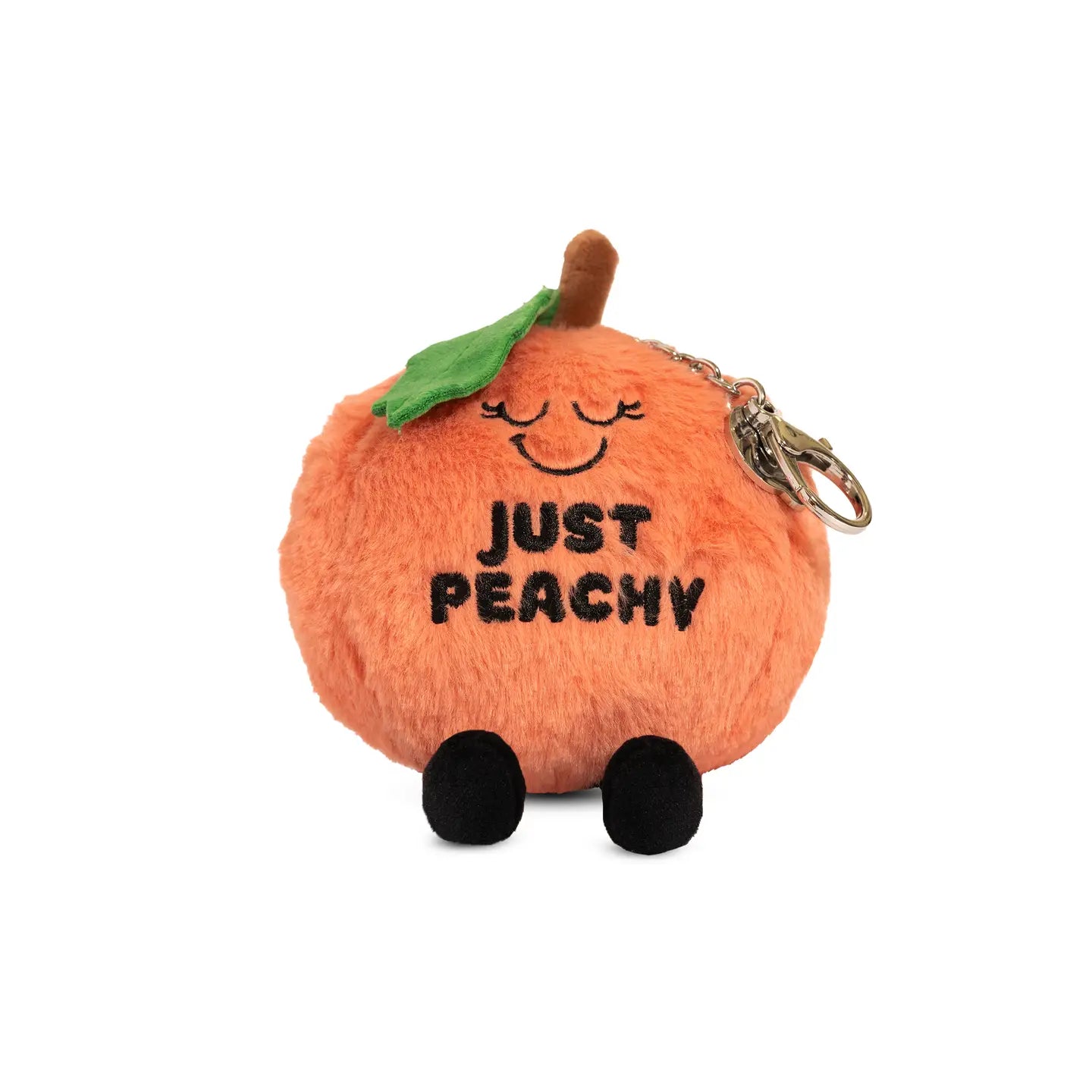 "Just Peachy" Peach Plush Keychain