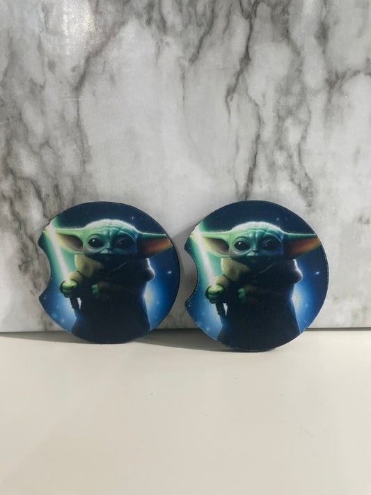 Green Guy w/ Light up Sword Neoprene Coaster Set