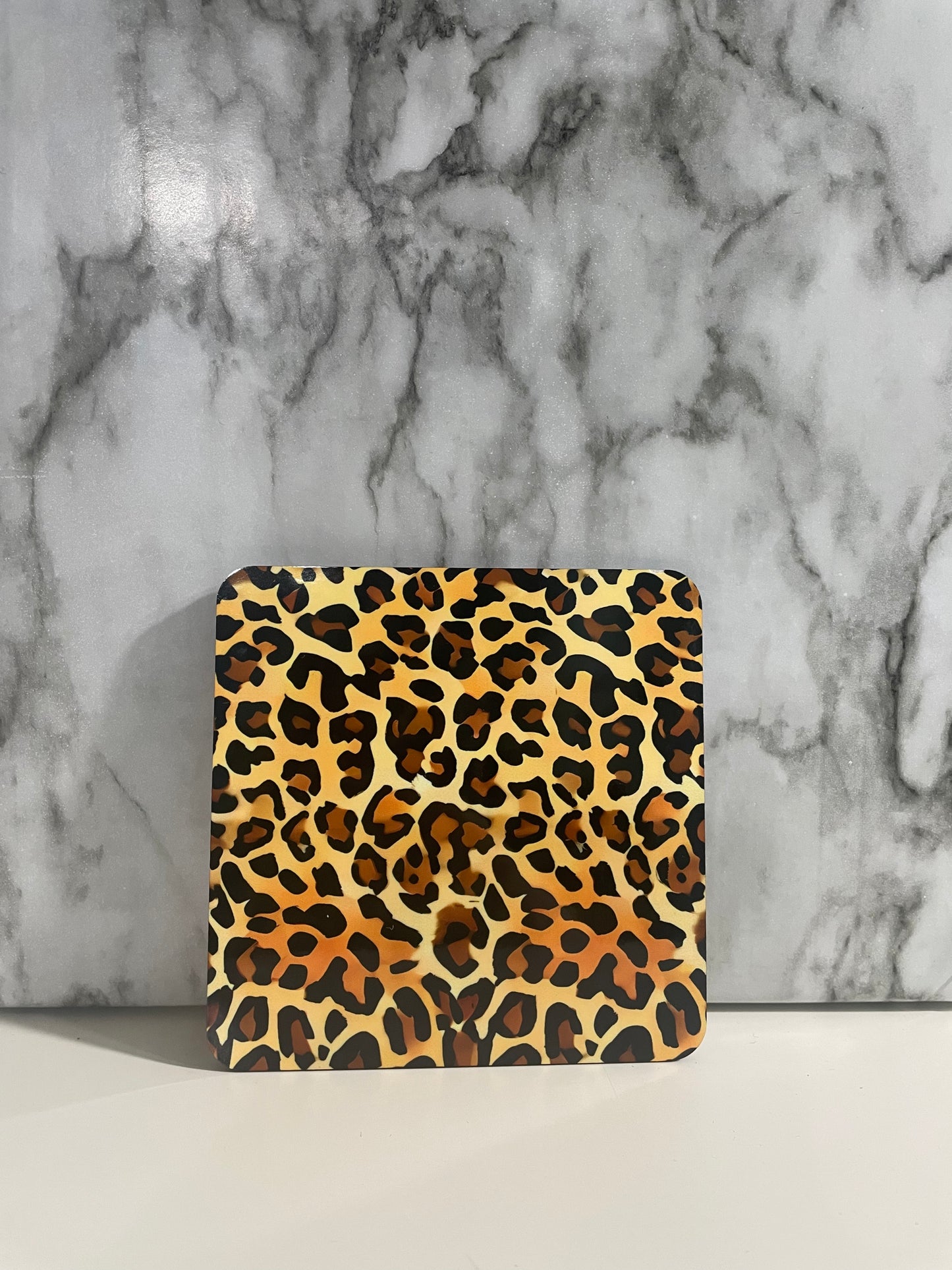 Cheetah Cork Coaster