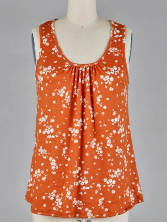 Rust Floral Tank
