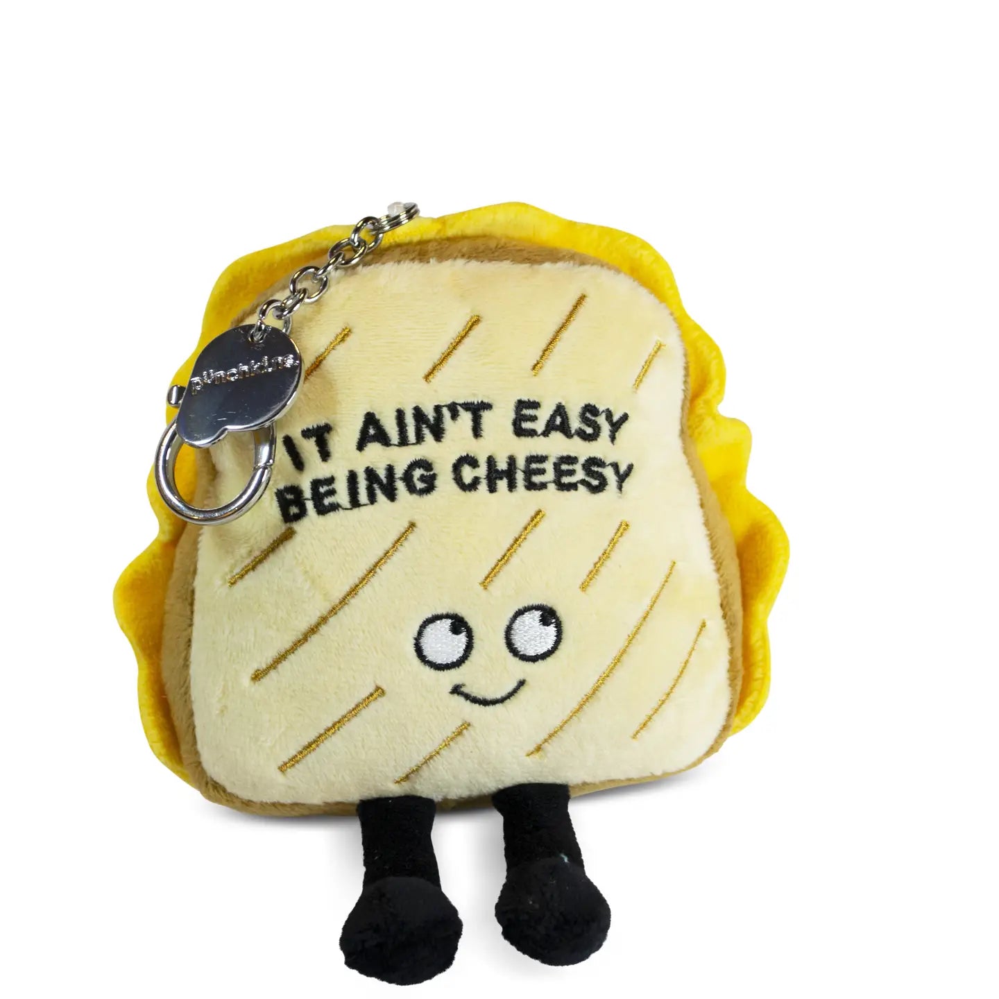 "It Ain't Easy Being Cheesy" Grilled Cheese Plush Keychain