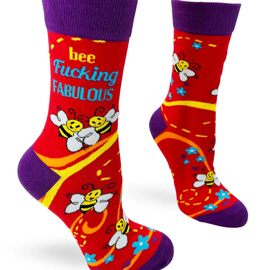 Bee F...King Fabulous Women's Crew Socks