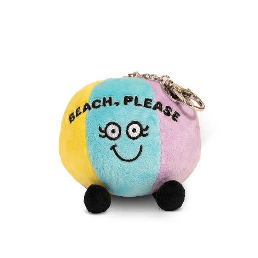 "Beach Please" Ball Plush Keychain
