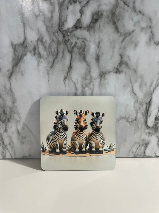 Zebra Cork Coaster