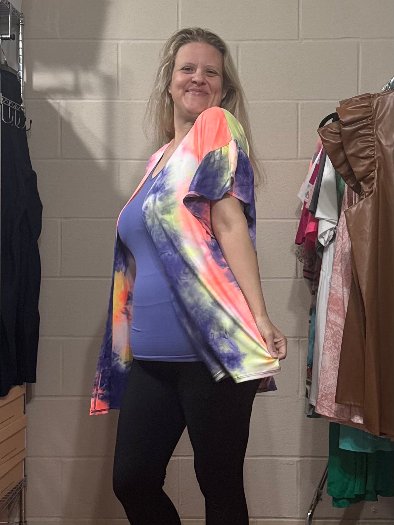 Bright Tie Dye Kimono