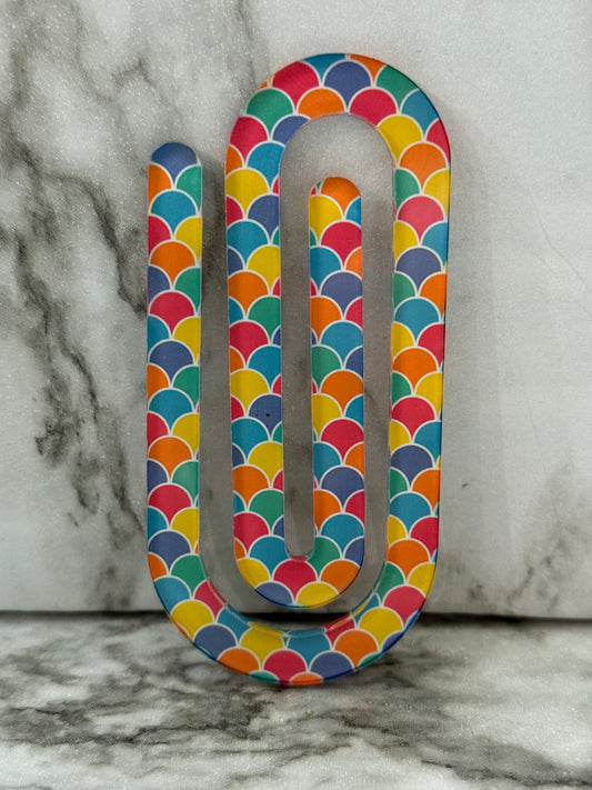 Jumbo Paperclip - Colorful Mermaid Scales