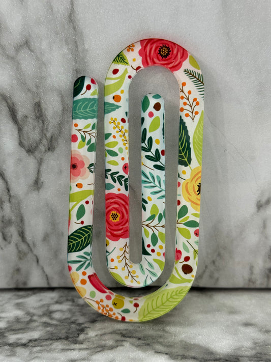Jumbo Paperclip - Bright Floral