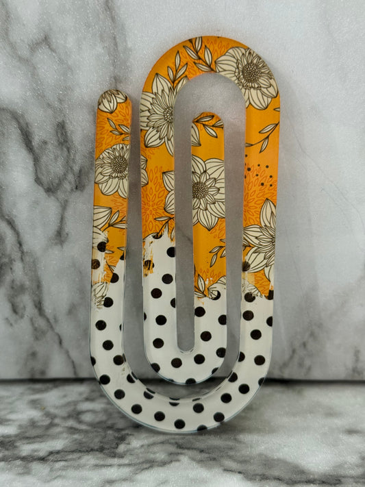 Jumbo Paperclip - Dots & Flowers