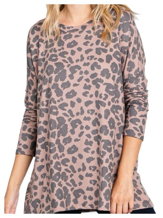 Leopard Print Flowy Top