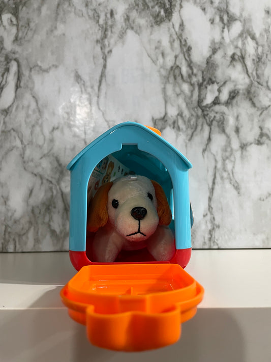 Pet Carrier w/ Plush Dog- Blue