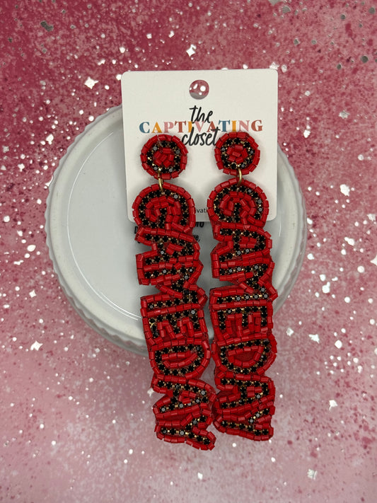 Beaded Gameday Dangle Earring