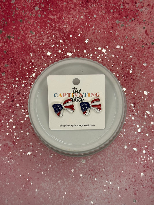 Flag Bow Earring