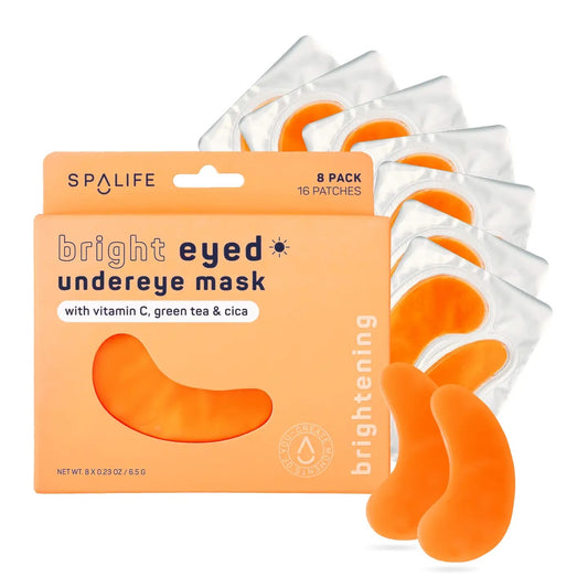 Brightening Under Eye Mask w/ Vitamin C, Green Tea & Cica - 8 Pack