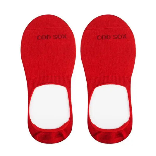 Dark Red No Show Socks